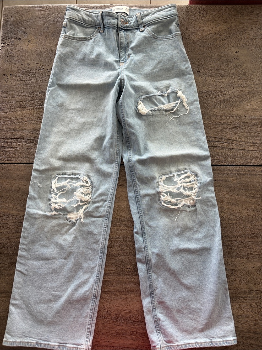 abercrombie kids Light Blue Distressed Jeans